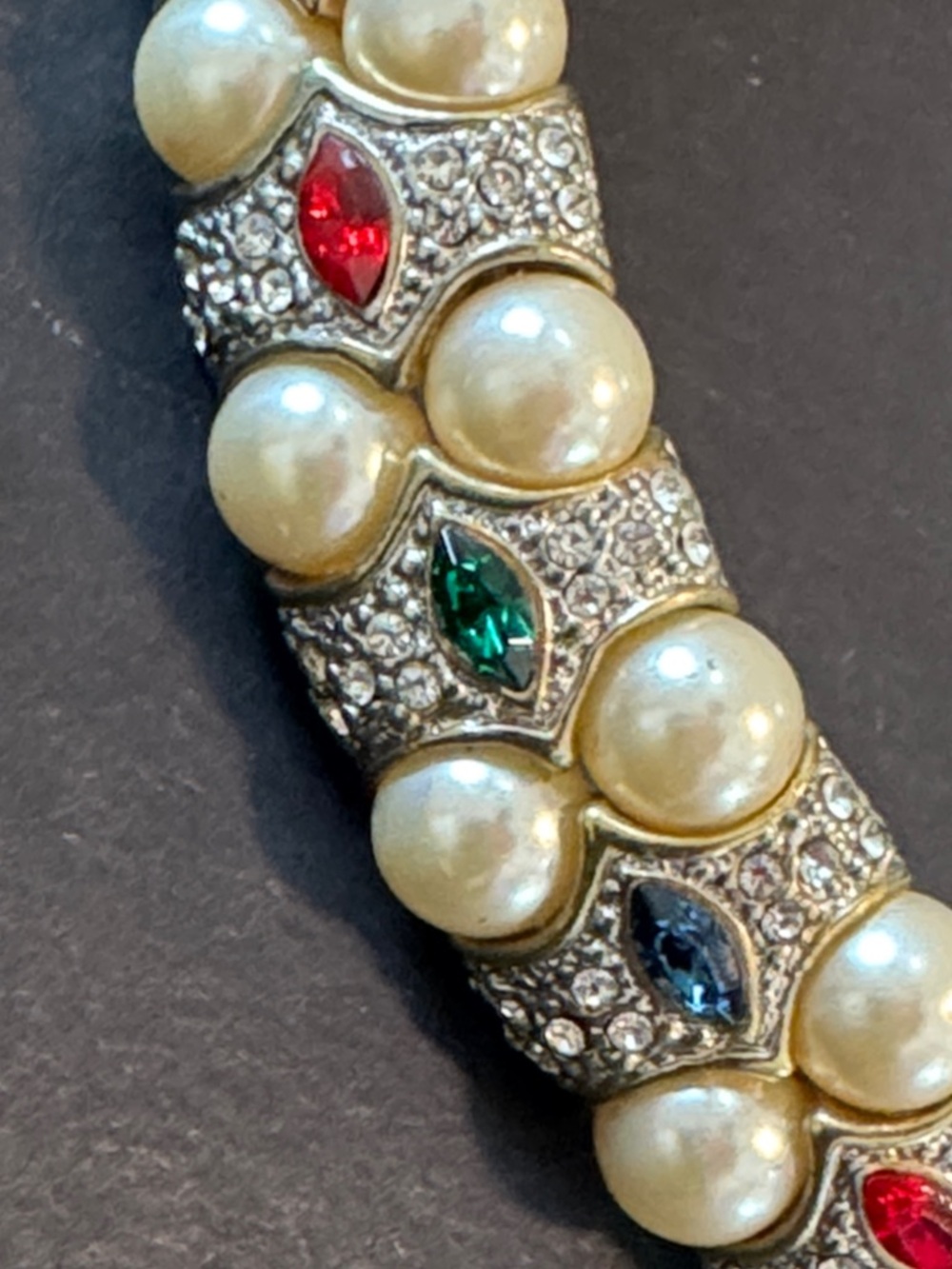 Vintage Landau Jeweled Gold Choker Style Necklace - Picture 3 of 17